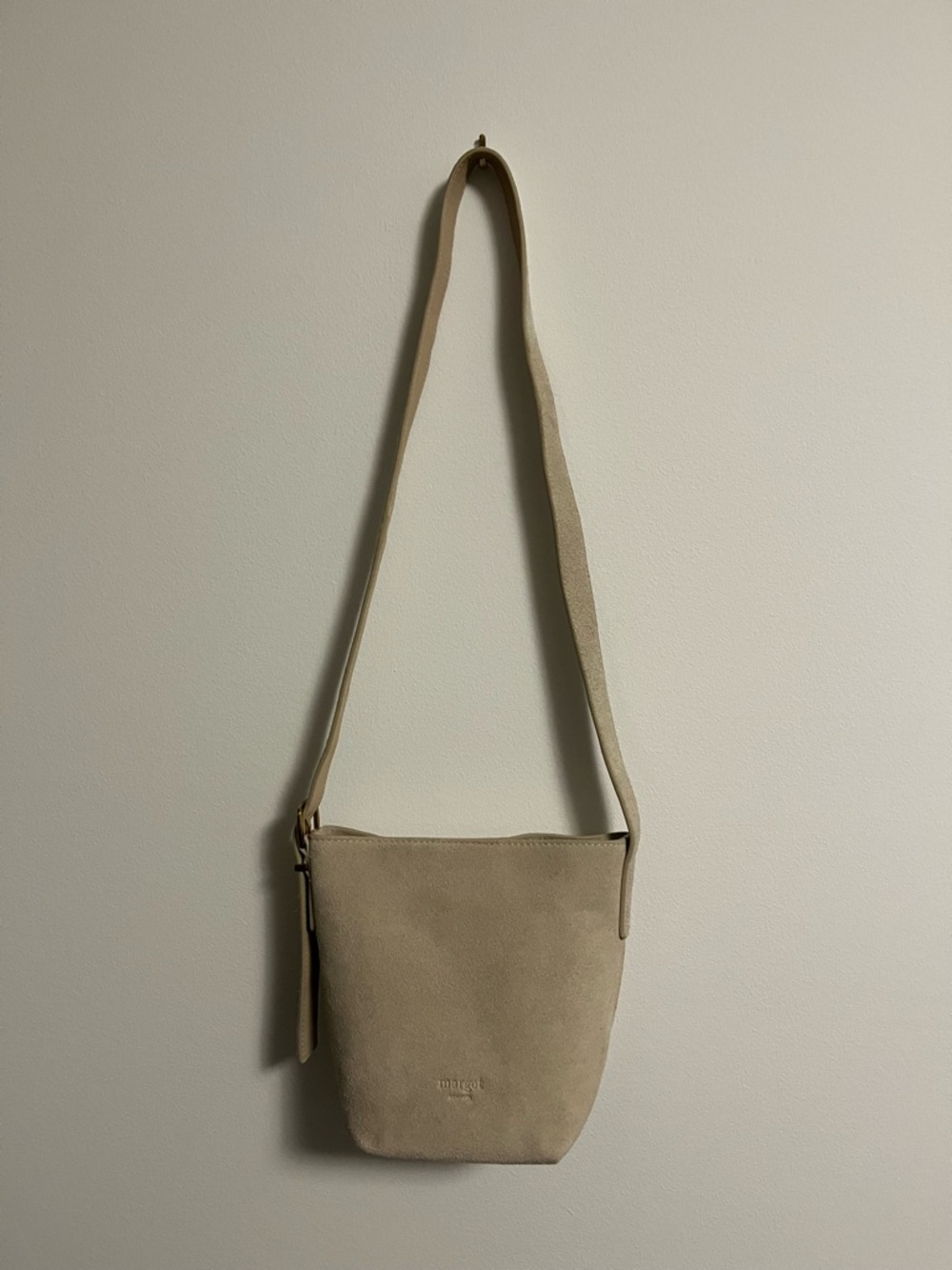 NWOT - Margot Suede Crossbody Bag in Beige